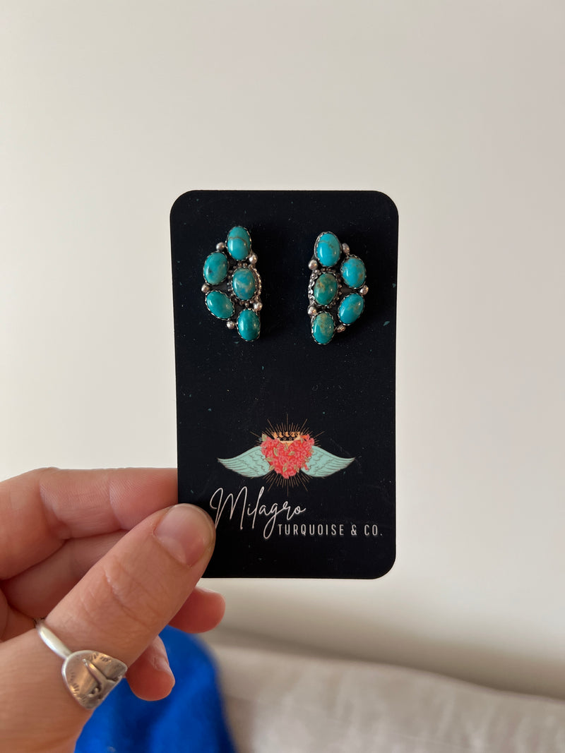Elaine Half Cluster Earrings