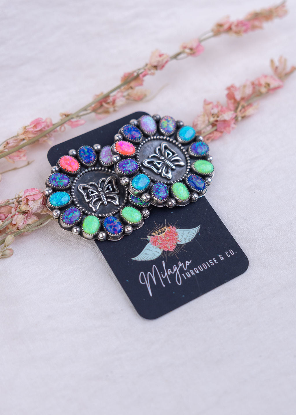 Florescent Butterfly Earrings