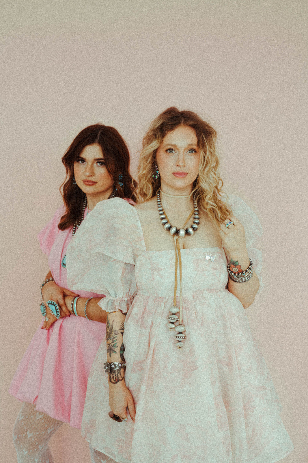 Pink - Leather Wrap Necklace