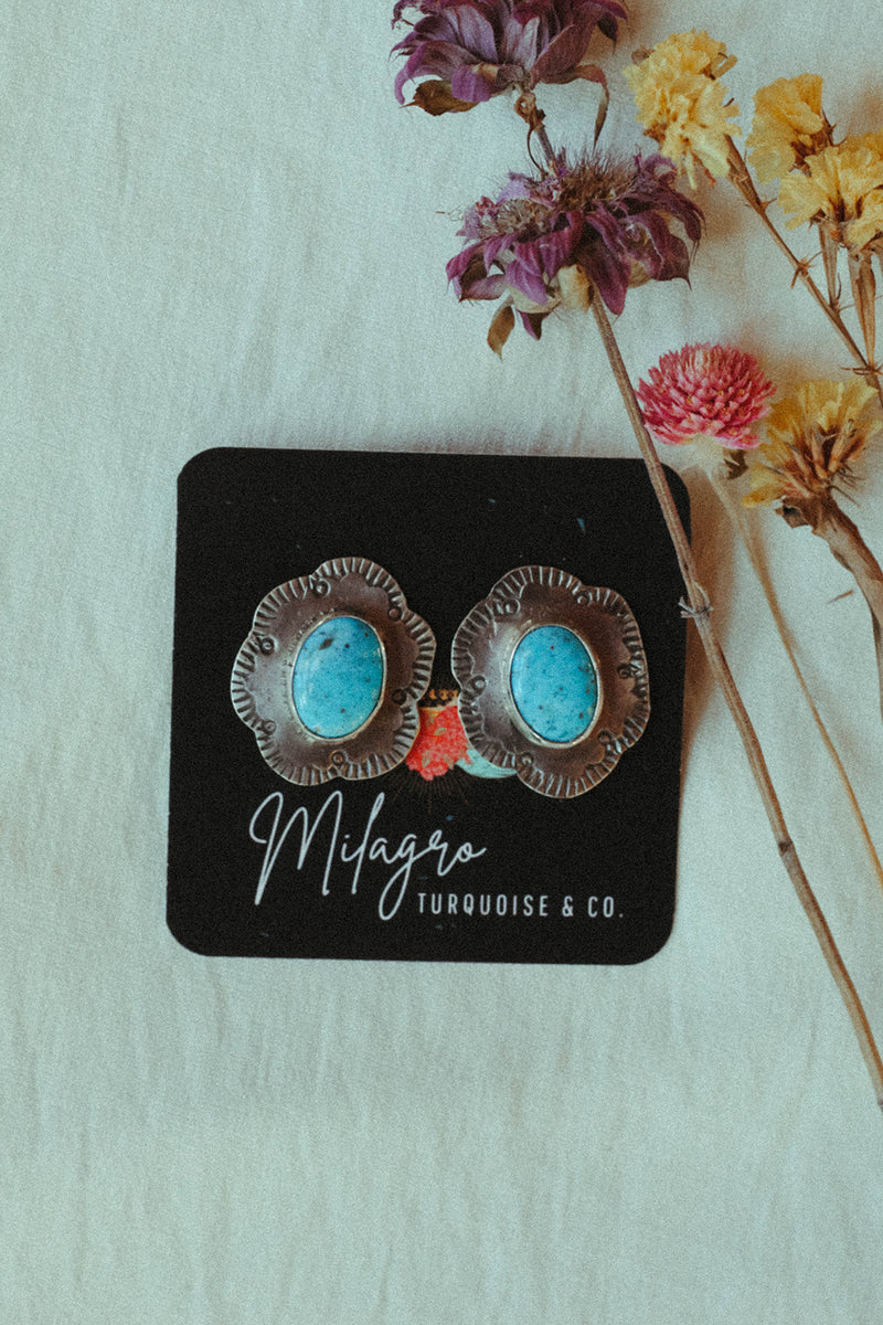 Blue Flower Earrings