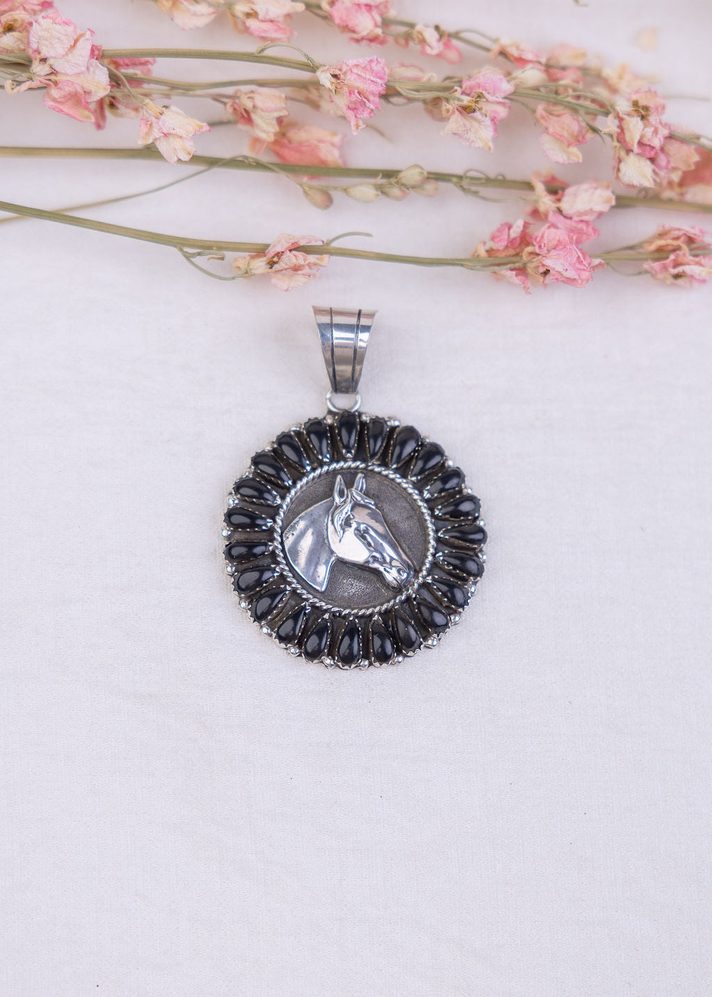 Onyx Horse Head Pendant
