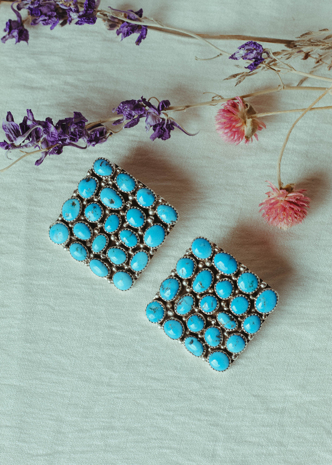 Cobble Square Earrings