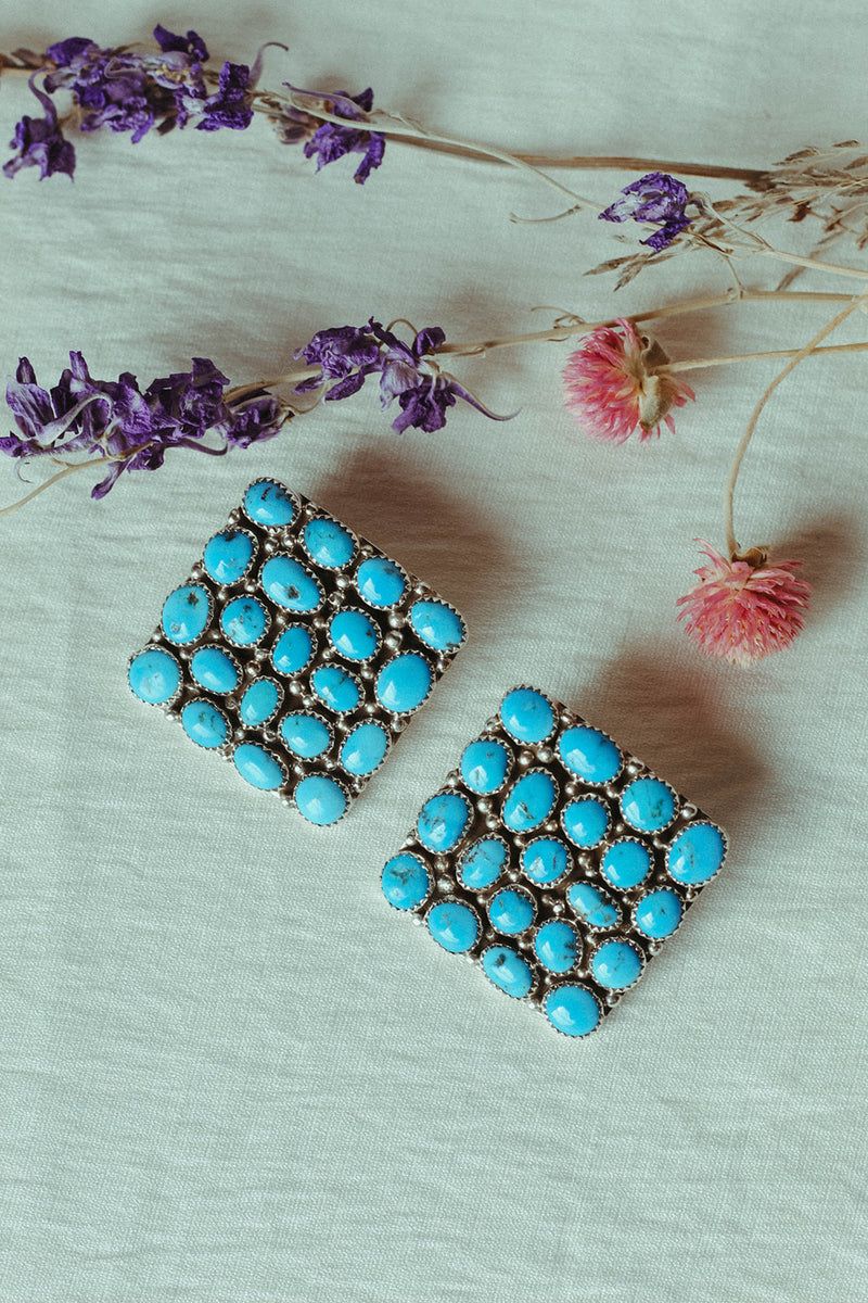 Cobble Square Earrings