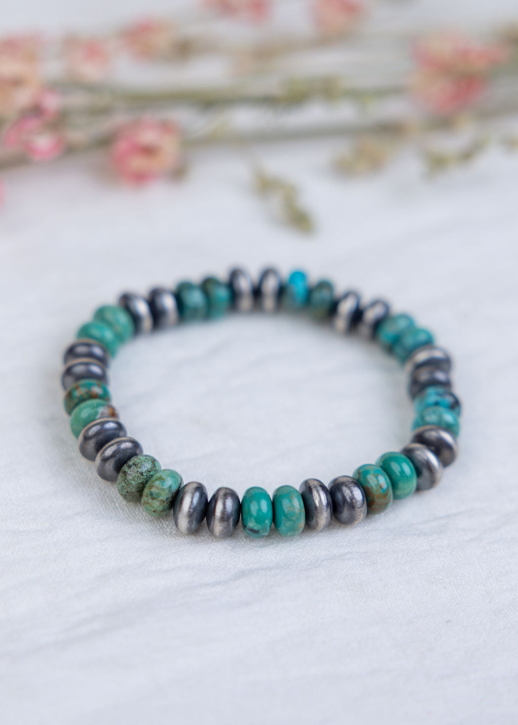 Big Turq Pearl Stretch Bracelet