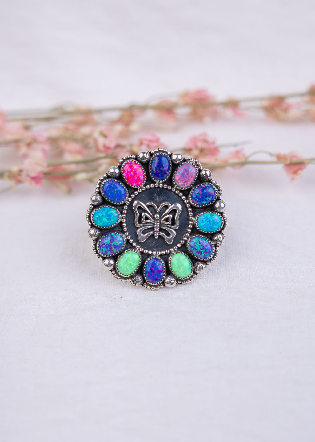 Florescent Butterfly Ring