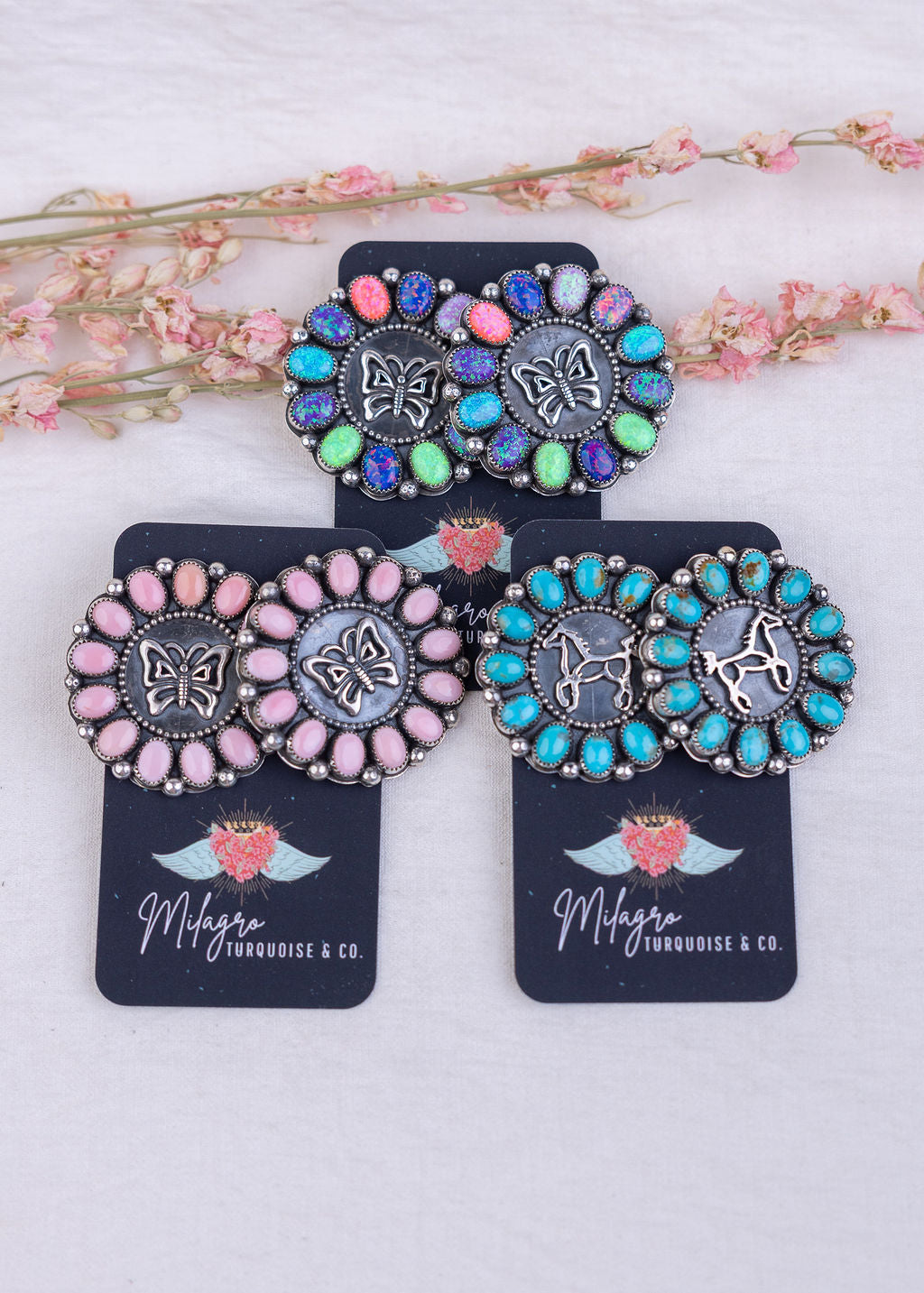 Pink Butterfly Earrings