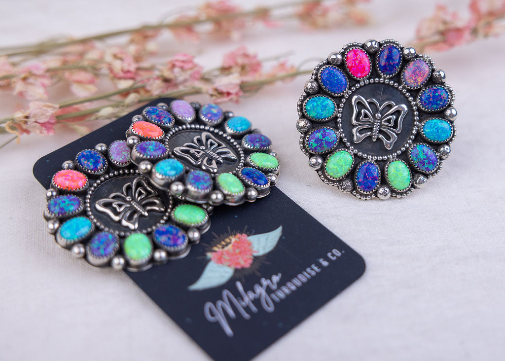 Florescent Butterfly Earrings