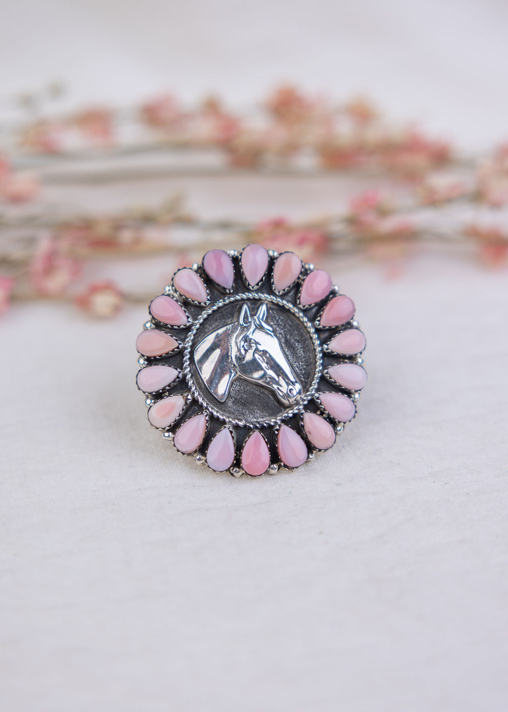 Pink Horse Head Ring