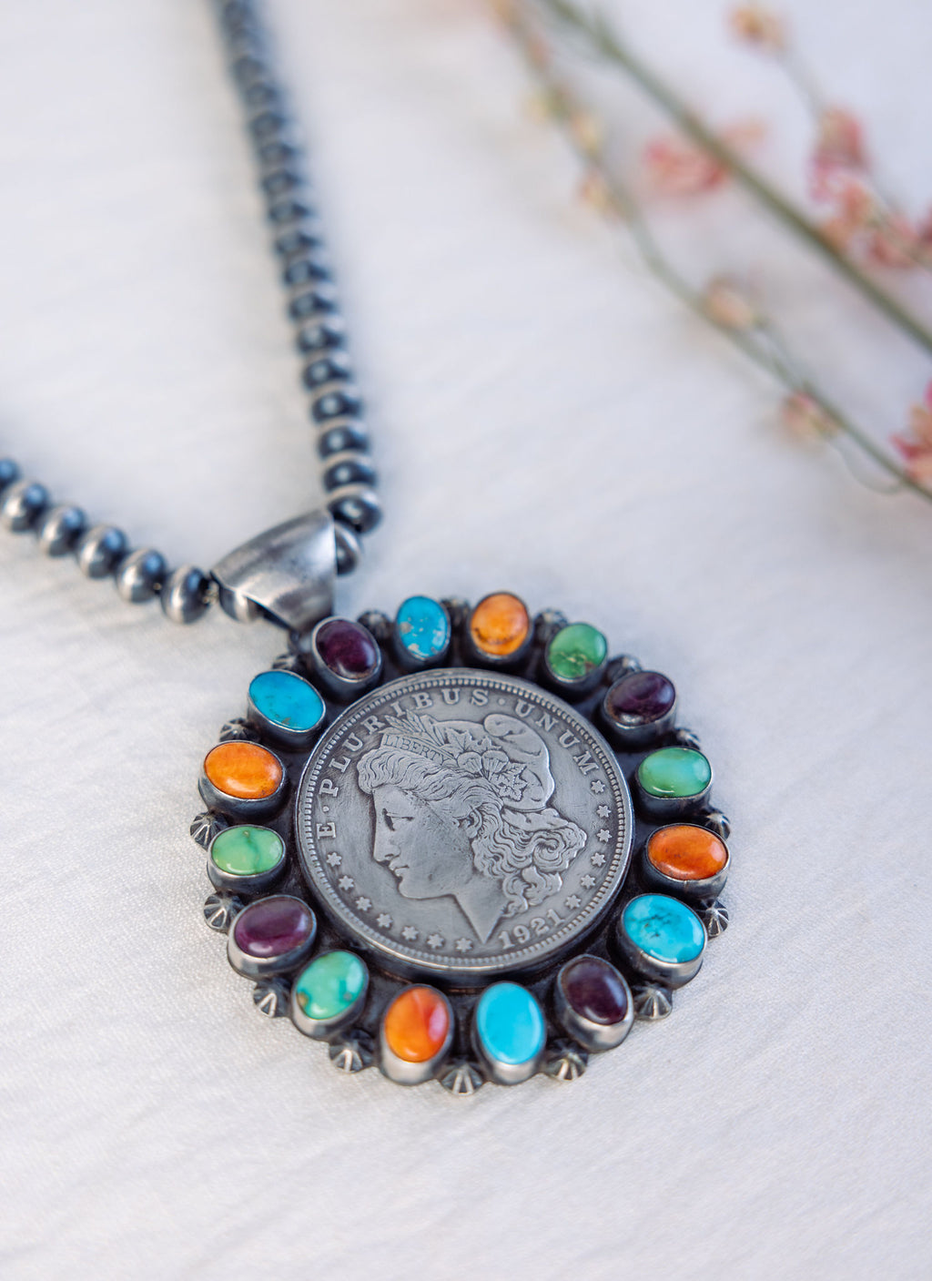 Colorful Coin Pendant