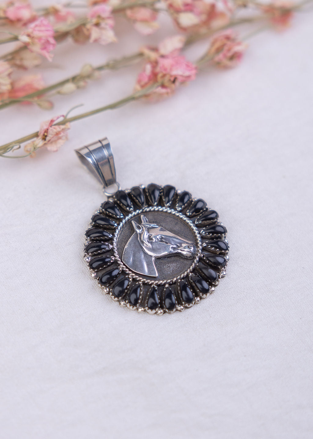 Onyx Horse Head Pendant