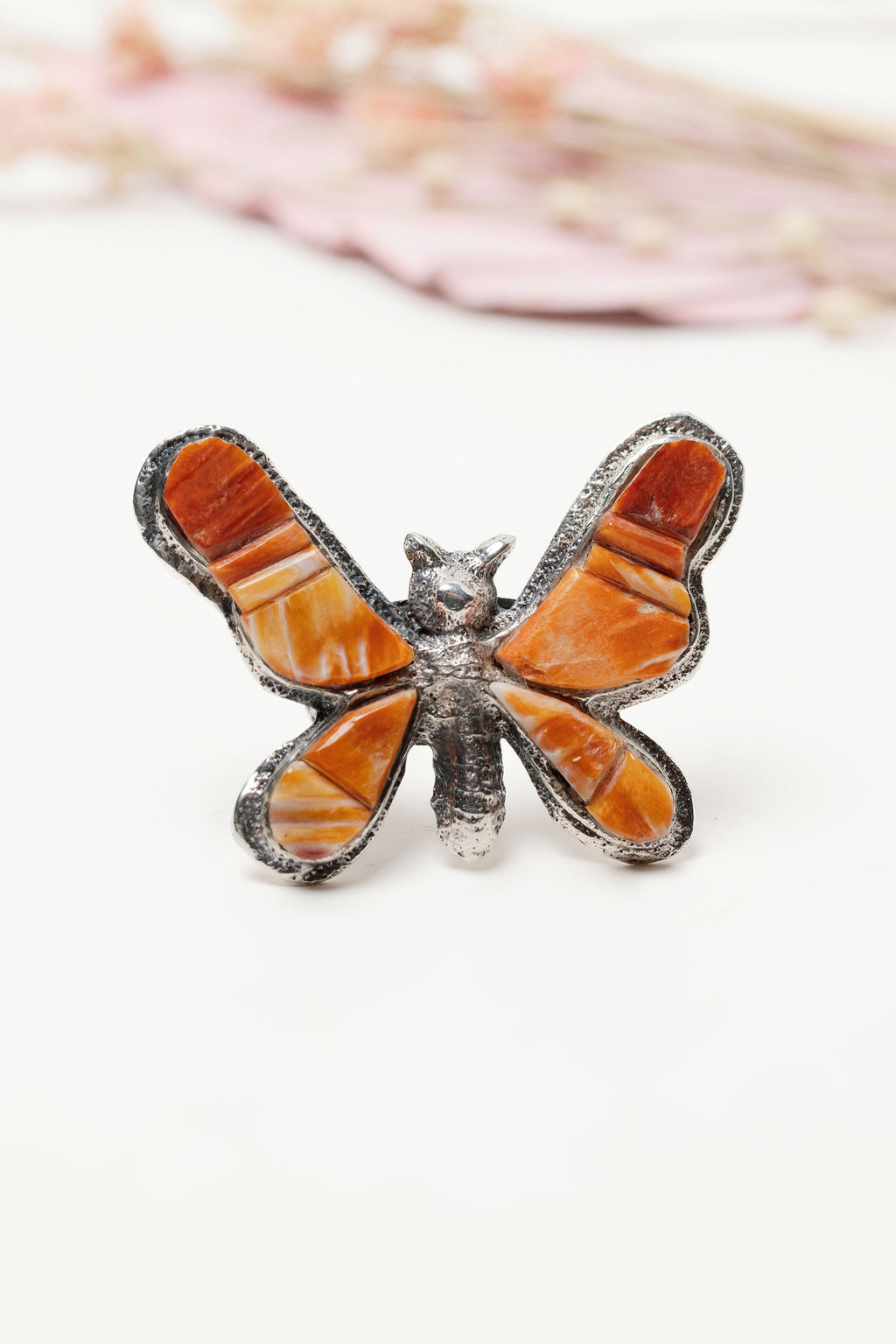 LJ Butterfly Rings - Orange Spiny