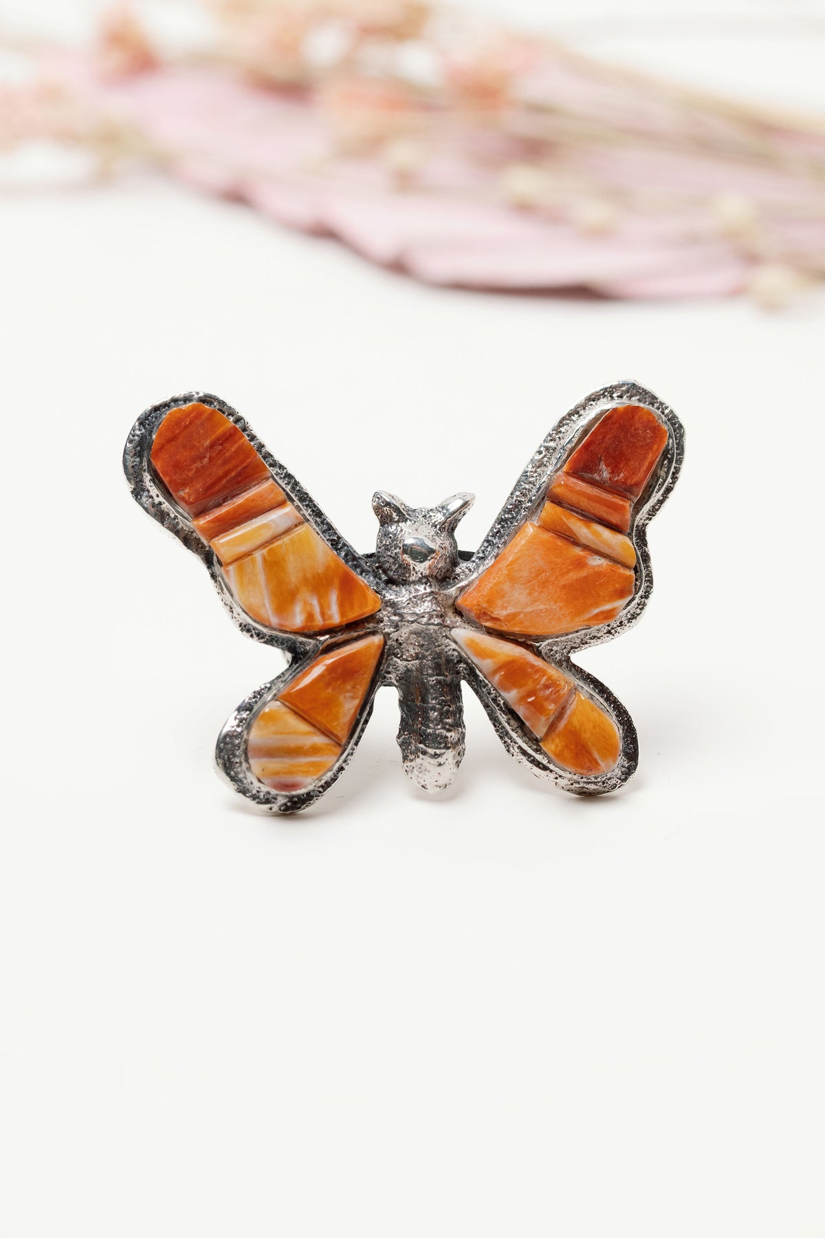 LJ Butterfly Rings - Orange Spiny
