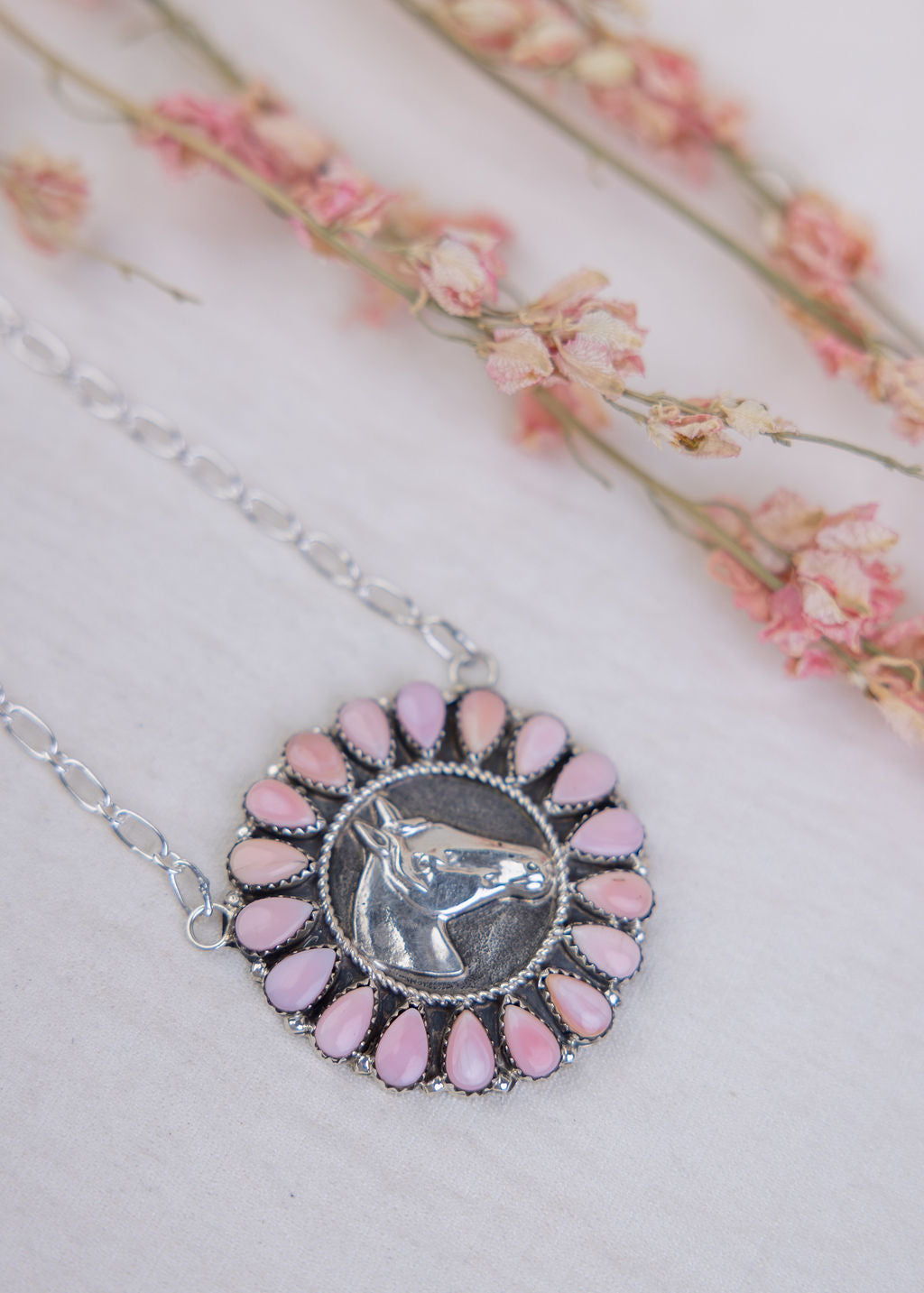 Pink Horse Head Necklace