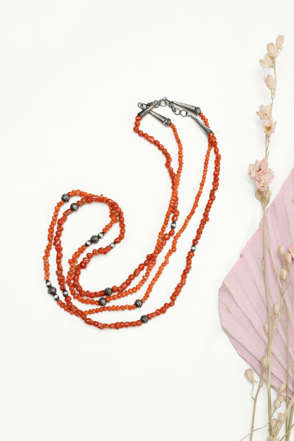 Thelma Beaded Necklaces Coral