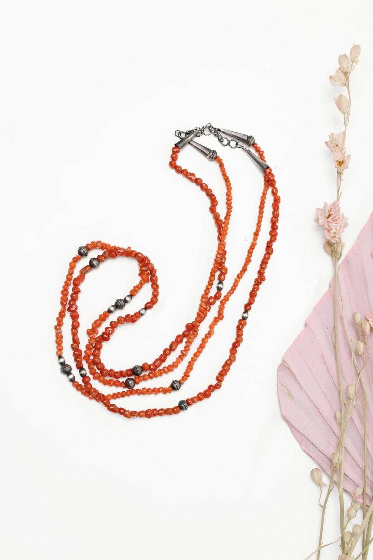 Thelma Beaded Necklaces Coral