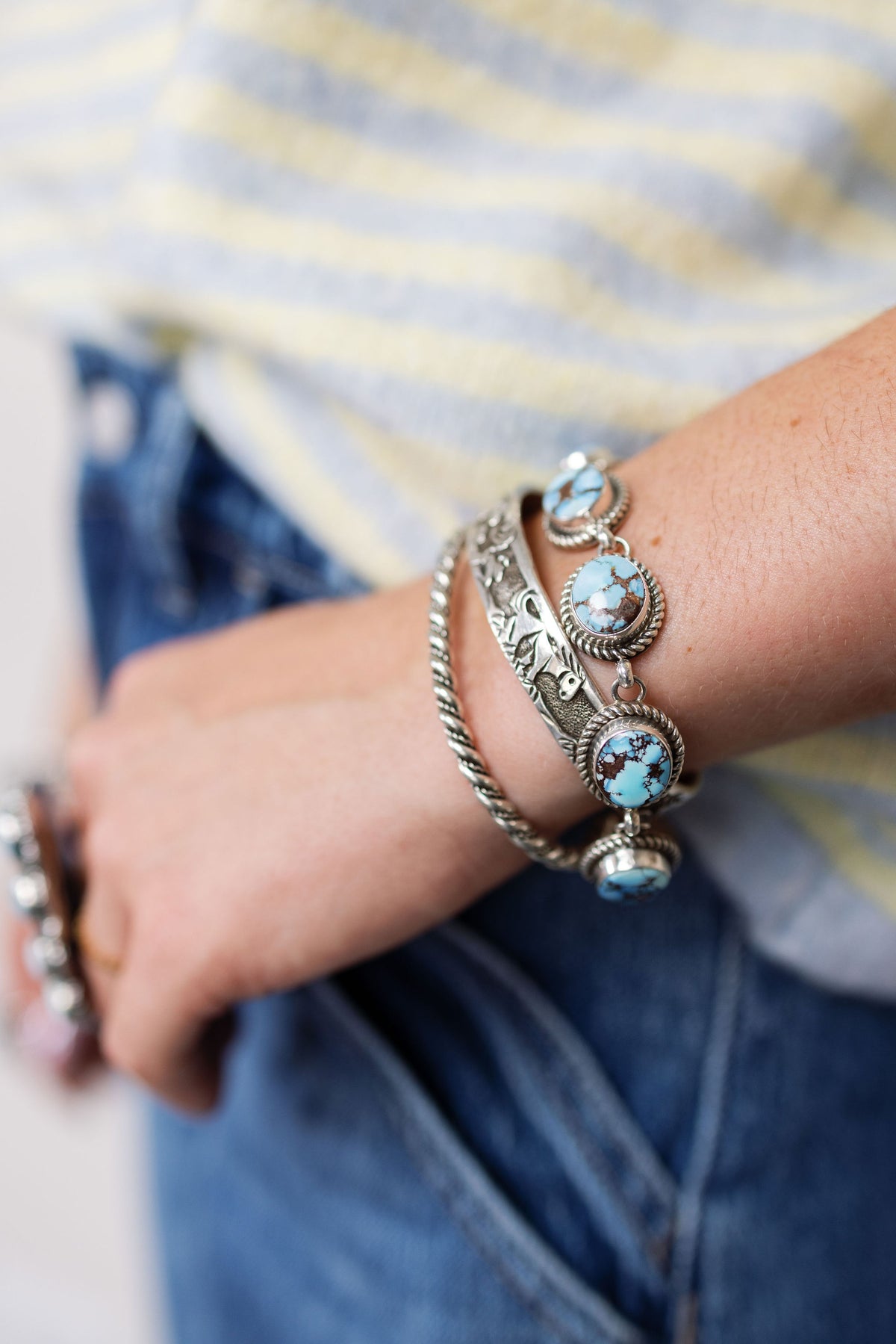 Lloyd Becenti Story Teller Cuff