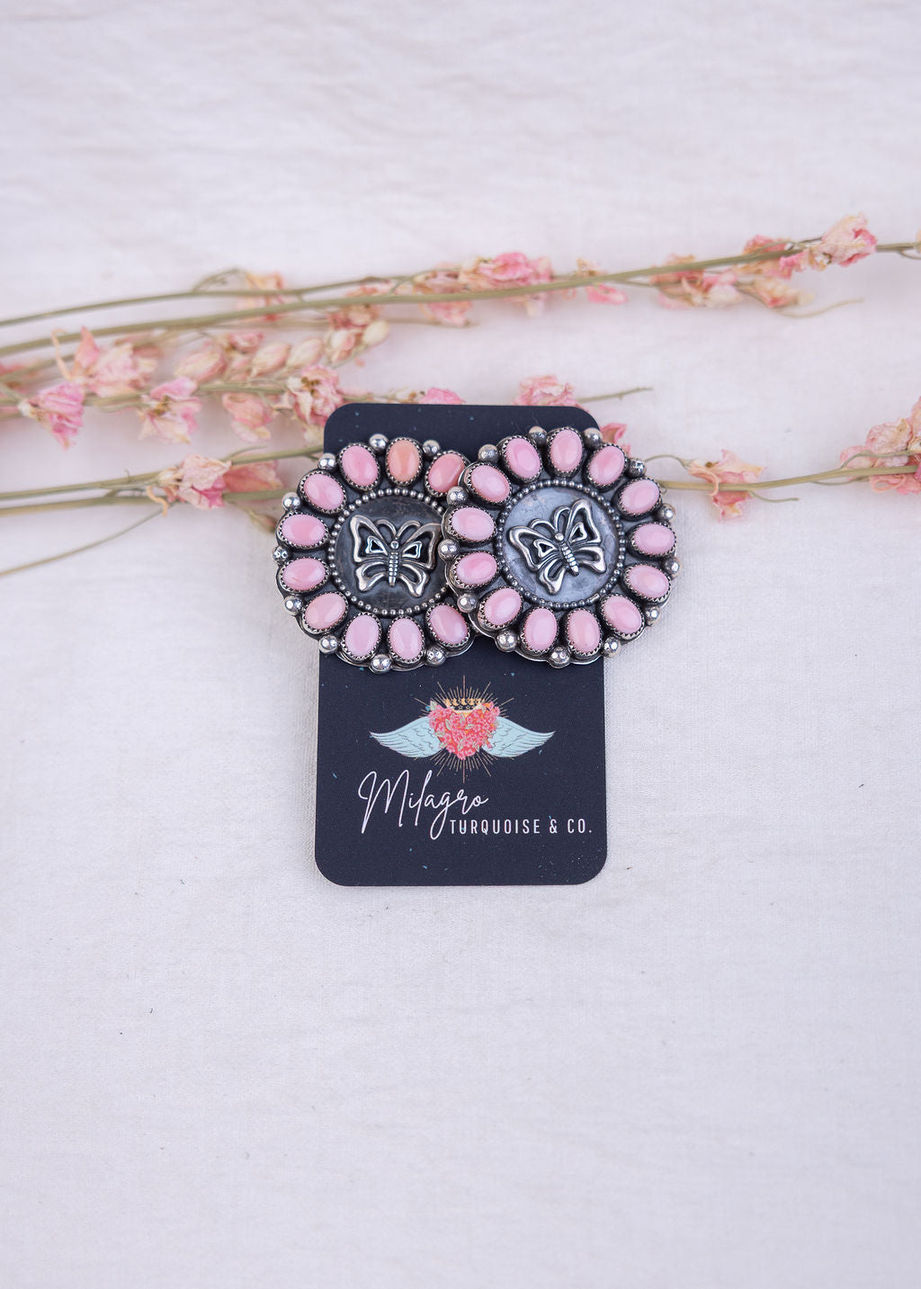 Pink Butterfly Earrings