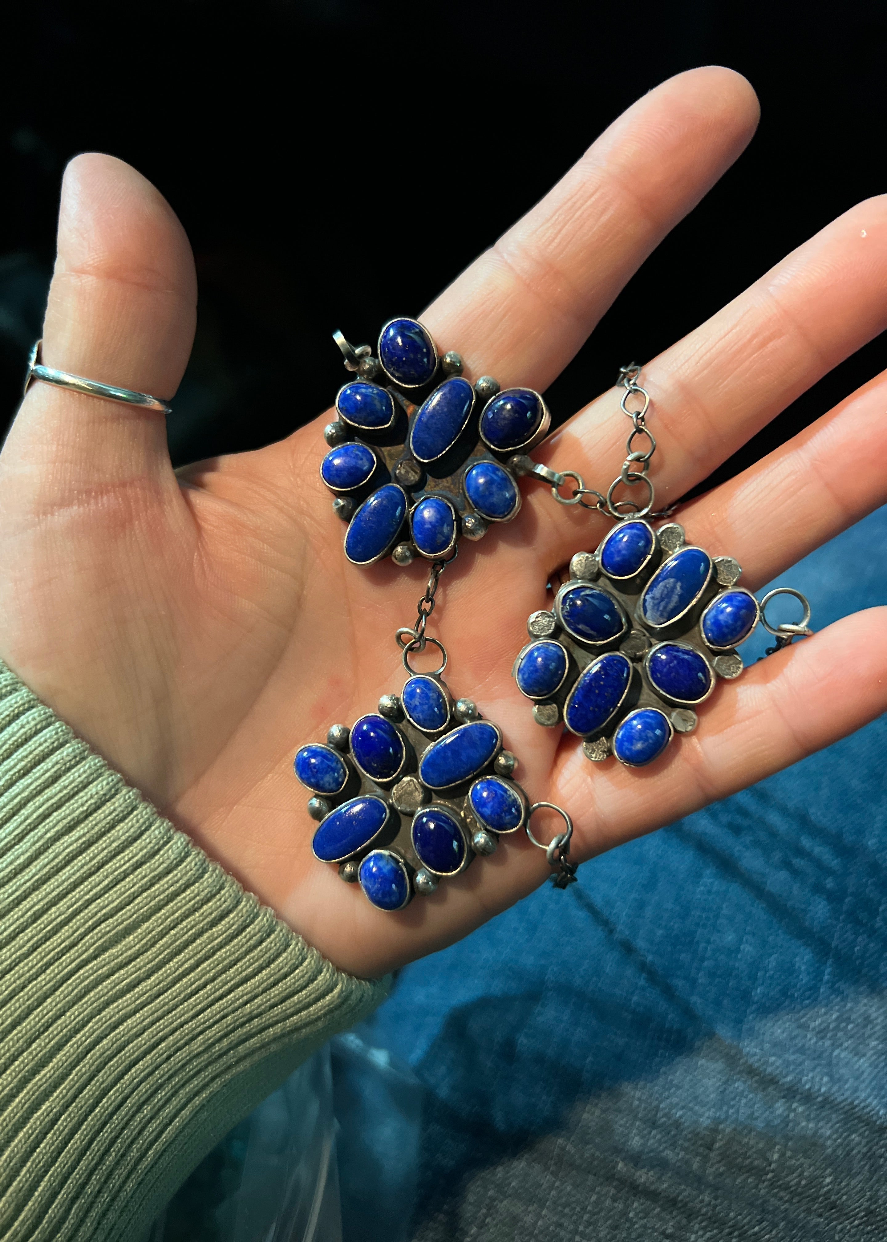 Lapis Cluster Necklace