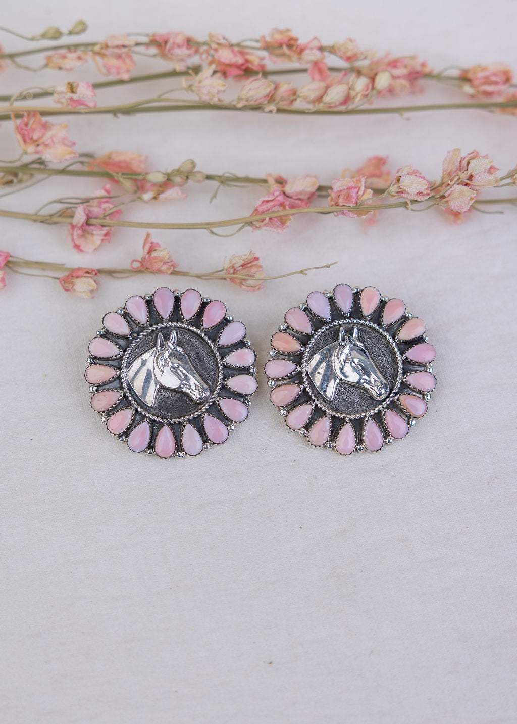 Pink Horse Head Earrings