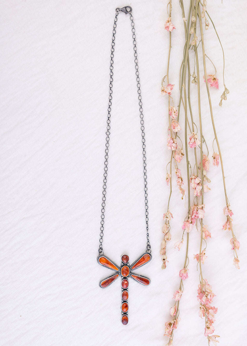 Scarlet Dragonfly Necklace