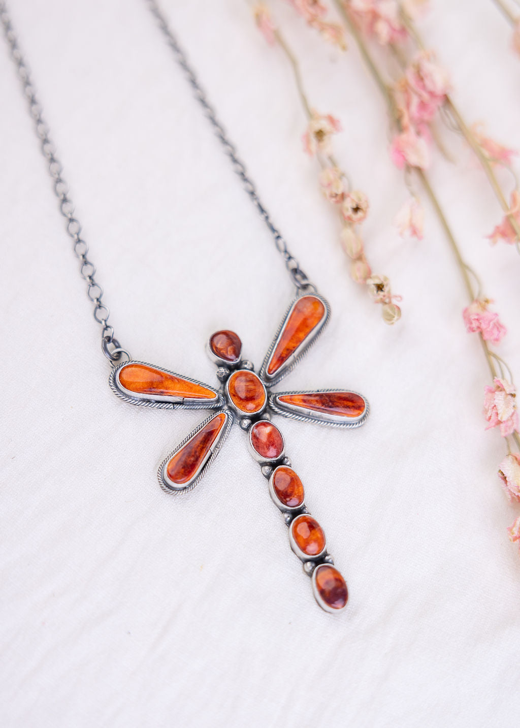 Scarlet Dragonfly Necklace