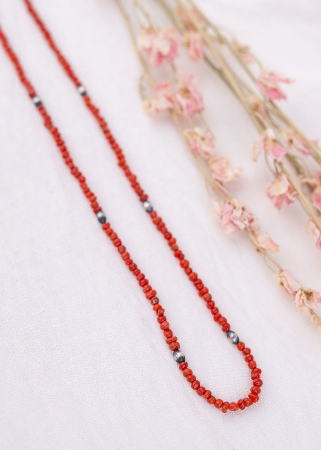 Thelma Beaded Necklaces Coral
