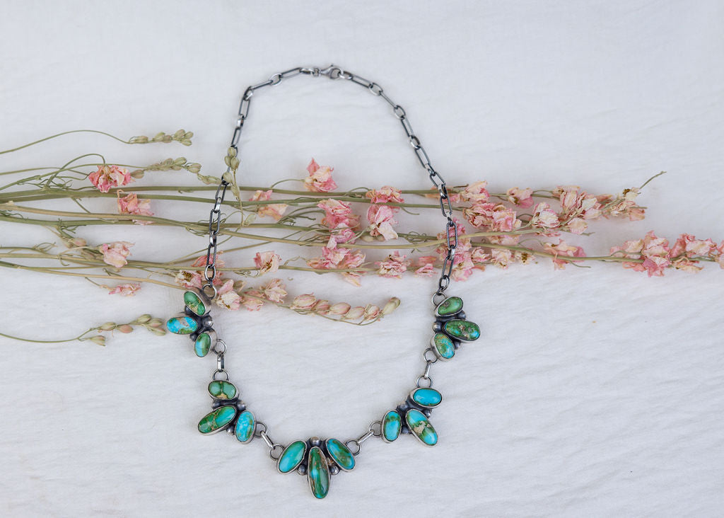 Pretty Sonoran Cluster Necklace