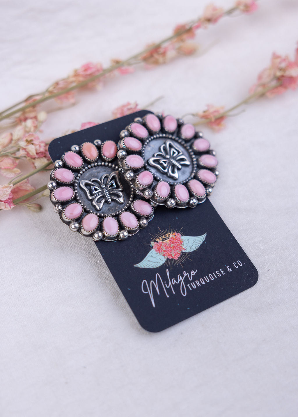 Pink Butterfly Earrings