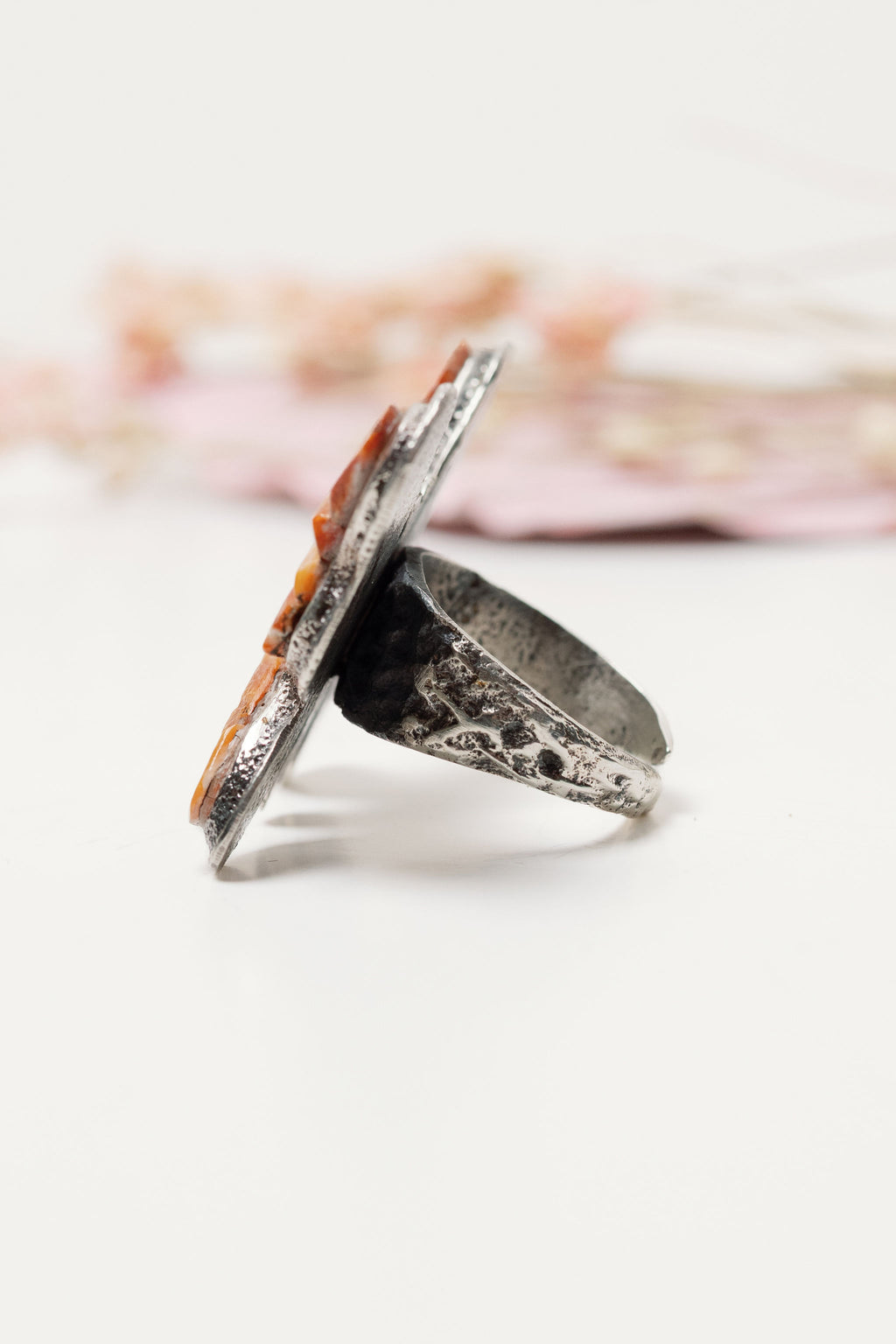 LJ Butterfly Rings - Orange Spiny