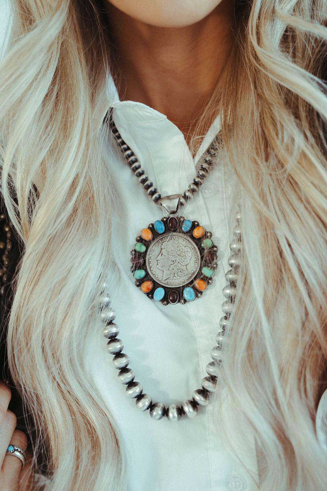 Colorful Coin Pendant